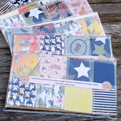 Salviettine levatrucco lavabili set da 8pezzi