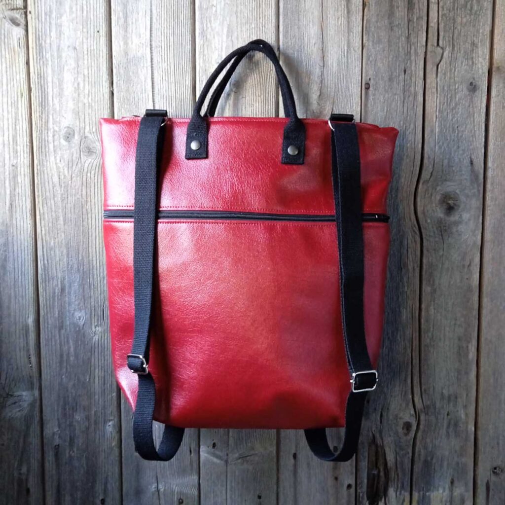 Borsa zaino Greta n°02 in PELLE RIGENERATA - immagine 10