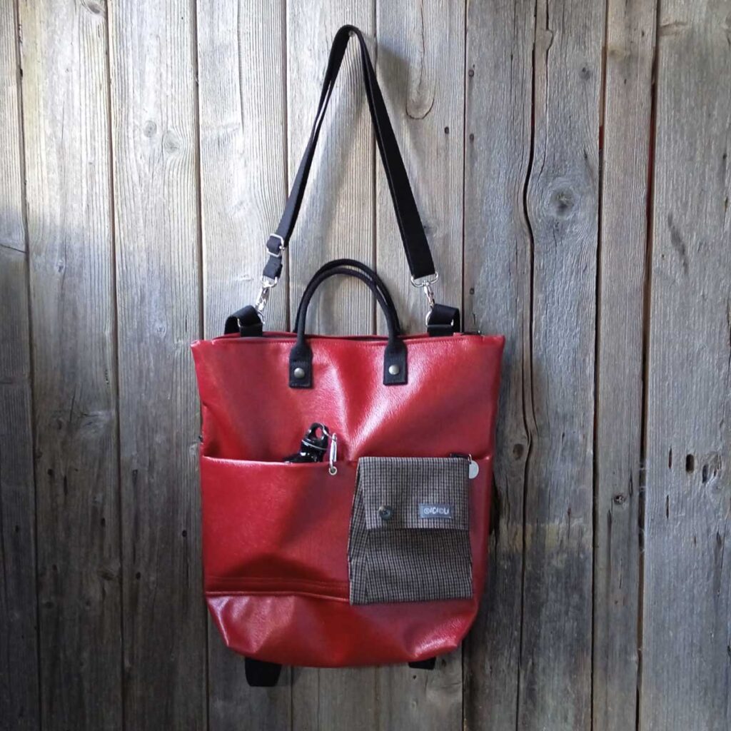 Borsa zaino Greta n°02 in PELLE RIGENERATA - immagine 12