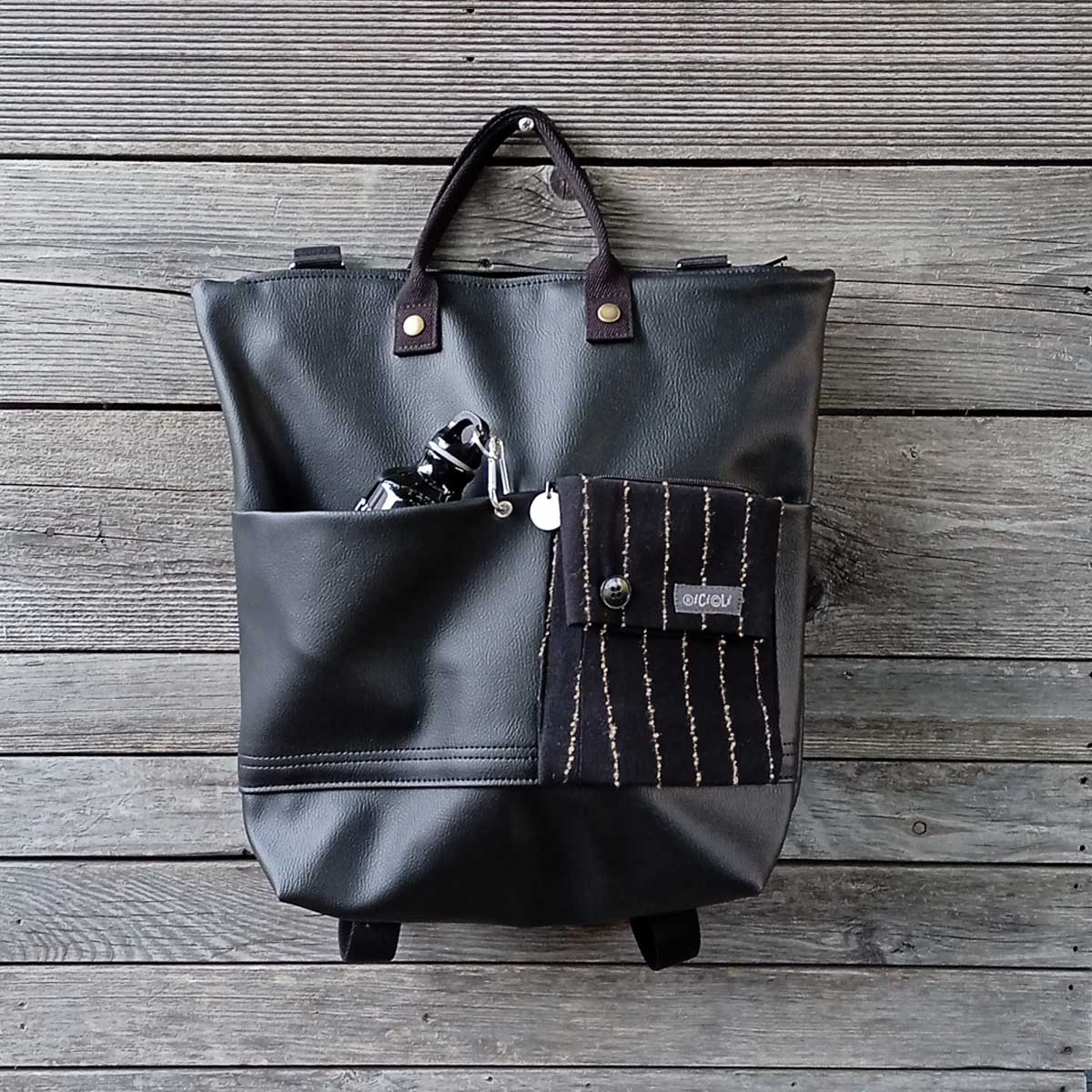 Borsa zaino Greta TOTAL BLACK n°28 Borsa zaino Greta TOTAL BLACK n°28