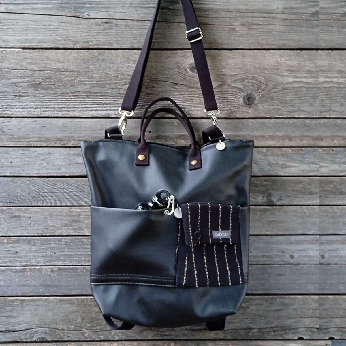 Borsa zaino Greta TOTAL BLACK n°28 Borsa zaino Greta TOTAL BLACK n°28 - immagine 17