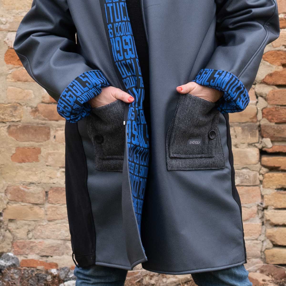Cappotto UNISEX in finta pelle n°14 Tg.XL/XXL Cappotto UNISEX in finta pelle n°14 Tg.XL/XXL - immagine 6