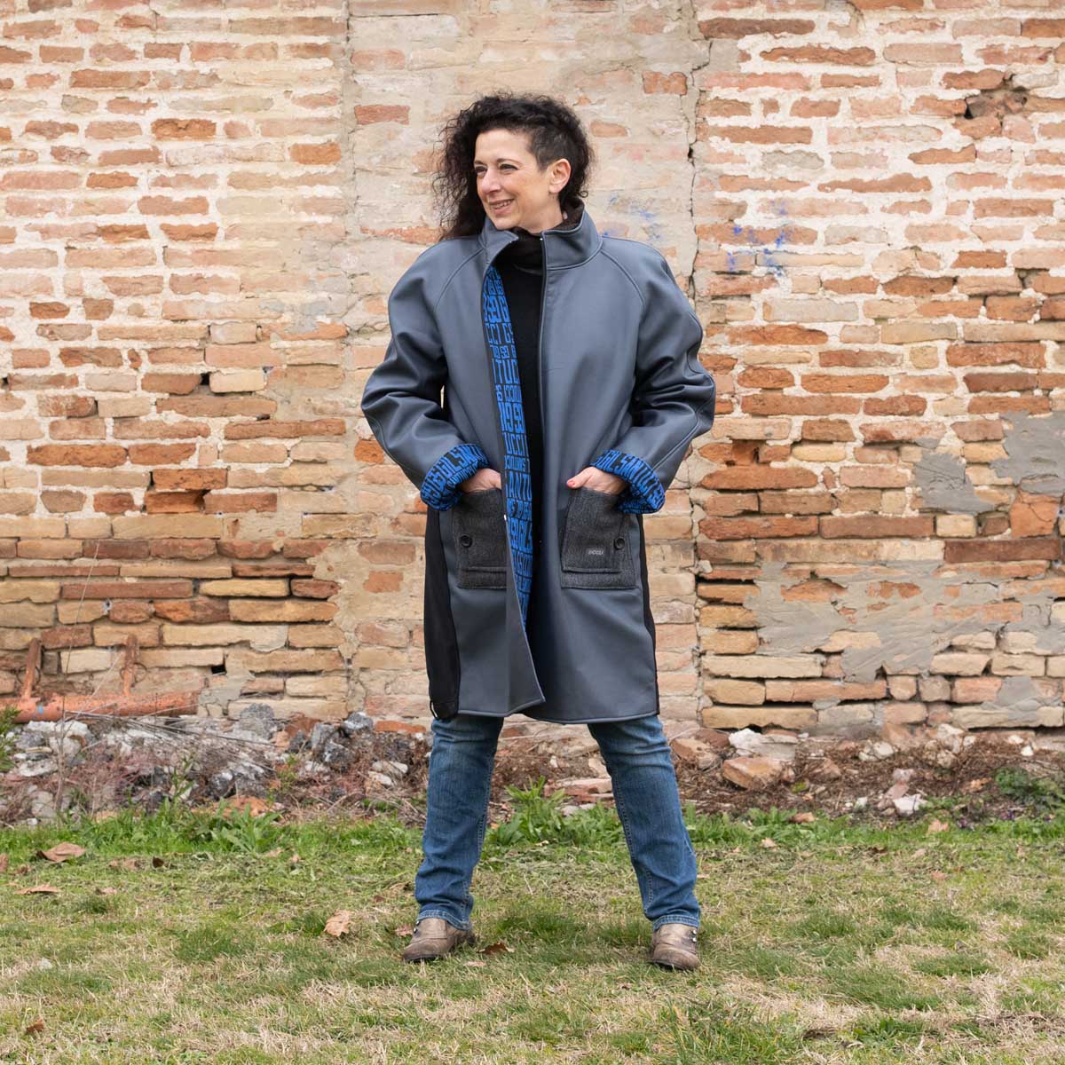 Cappotto UNISEX in finta pelle n°14 Tg.XL/XXL Cappotto UNISEX in finta pelle n°14 Tg.XL/XXL