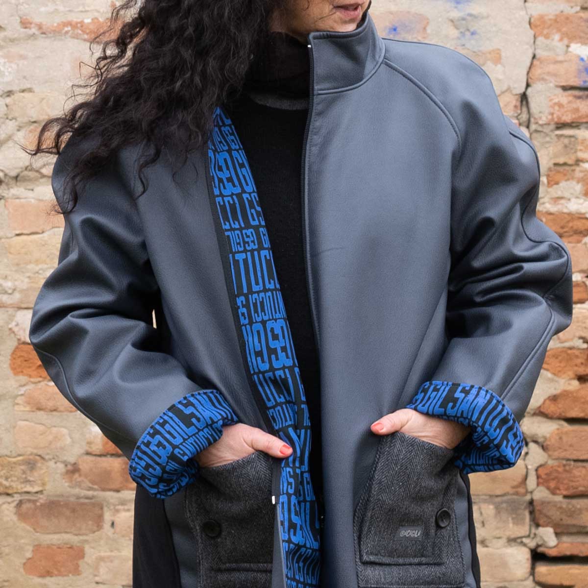 Cappotto UNISEX in finta pelle n°14 Tg.XL/XXL Cappotto UNISEX in finta pelle n°14 Tg.XL/XXL - immagine 11