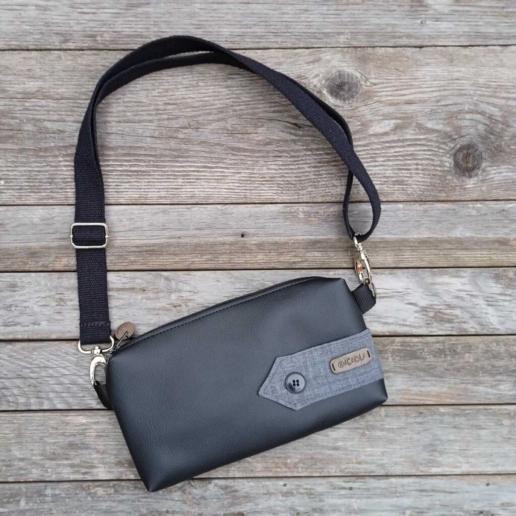 Pochette Lupin n°07 con tracolla nera