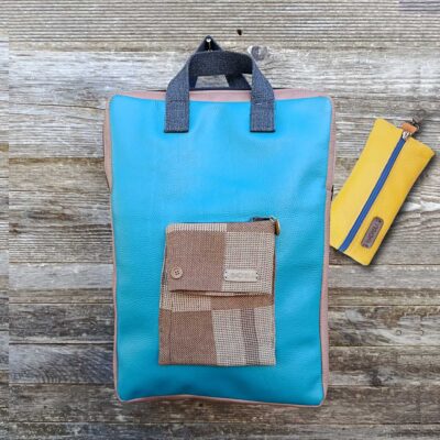 Zaino Ganzo in VERA PELLE con spallacci n°05