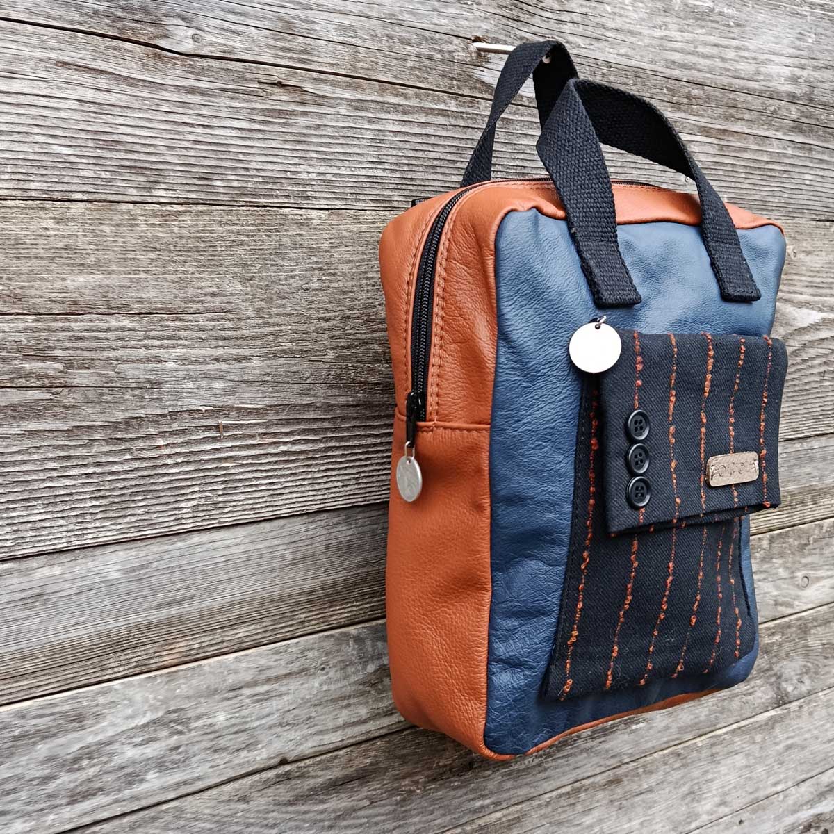 Borsa zaino Fico in VERA PELLE n°05 Borsa zaino Fico in VERA PELLE n°05 - immagine 10