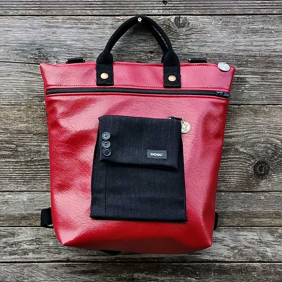 Borsa Zaino Cinno n°06 PELLE RIGENERATA Borsa Zaino Cinno n°06 PELLE RIGENERATA - immagine 13