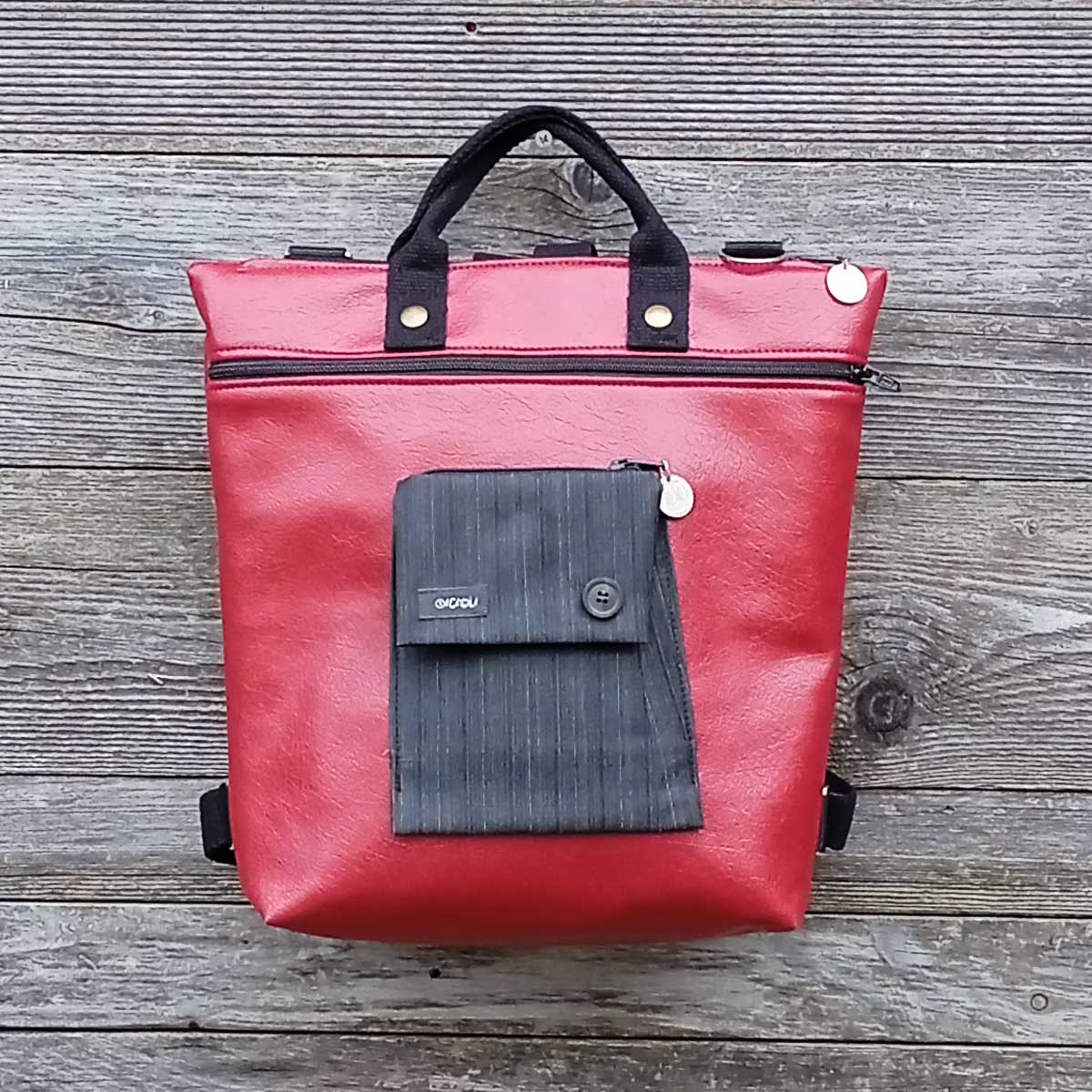 Borsa Zaino Cinno n°06 PELLE RIGENERATA Borsa Zaino Cinno n°06 PELLE RIGENERATA - immagine 11