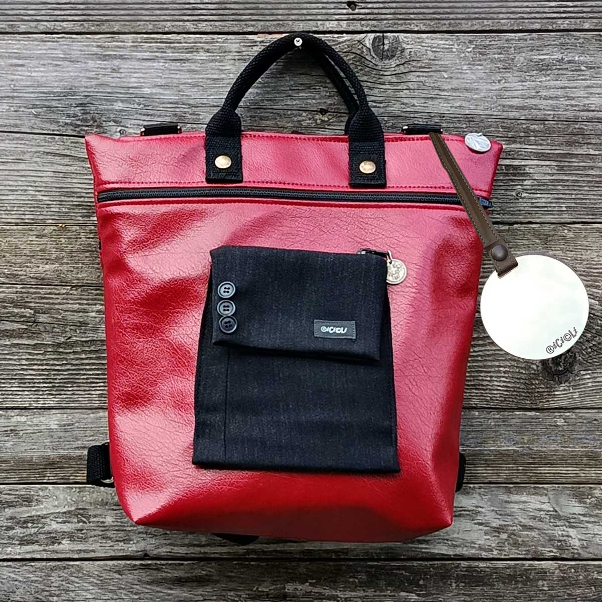 Borsa Zaino Cinno n°06 PELLE RIGENERATA Borsa Zaino Cinno n°06 PELLE RIGENERATA