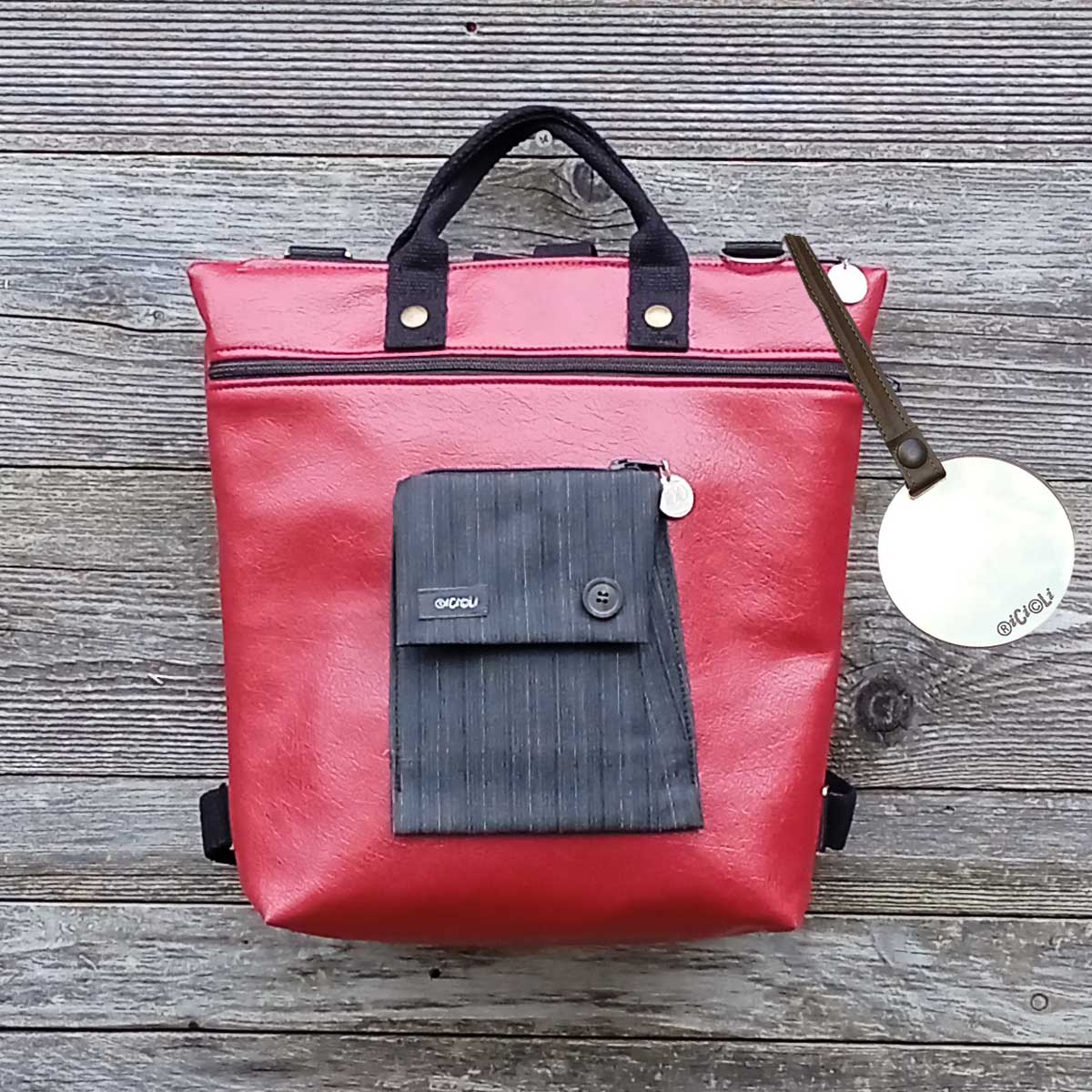 Borsa Zaino Cinno n°06 PELLE RIGENERATA Borsa Zaino Cinno n°06 PELLE RIGENERATA