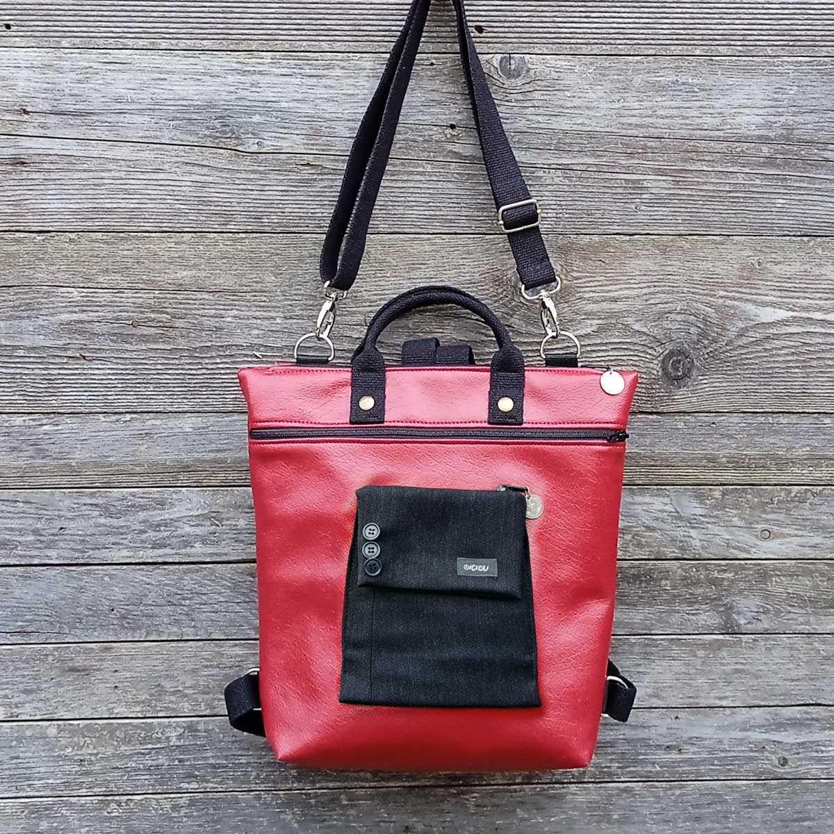 Borsa Zaino Cinno n°06 PELLE RIGENERATA Borsa Zaino Cinno n°06 PELLE RIGENERATA - immagine 16