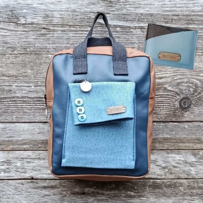 Borsa zaino Fico in VERA PELLE n°09