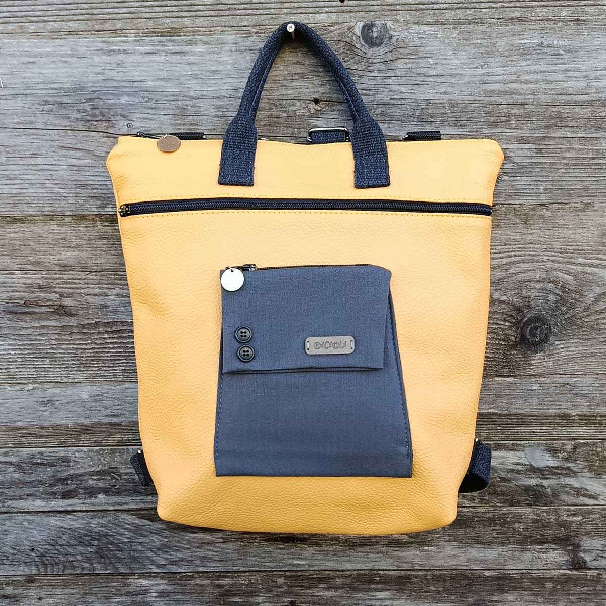 Borsa Zaino Cinno in VERA PELLE n°09 Borsa Zaino Cinno in VERA PELLE n°09 - immagine 12